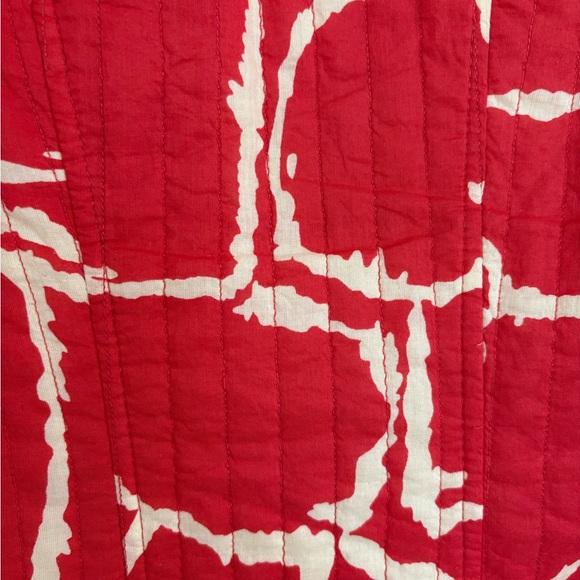 Chico's Red and Cream Patterned Top - Picture 4 of 5